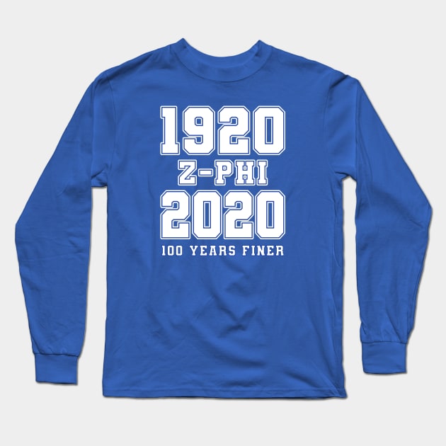 1920 - 2020 100 Years Finer Zeta White Gear Long Sleeve T-Shirt by DrJOriginals